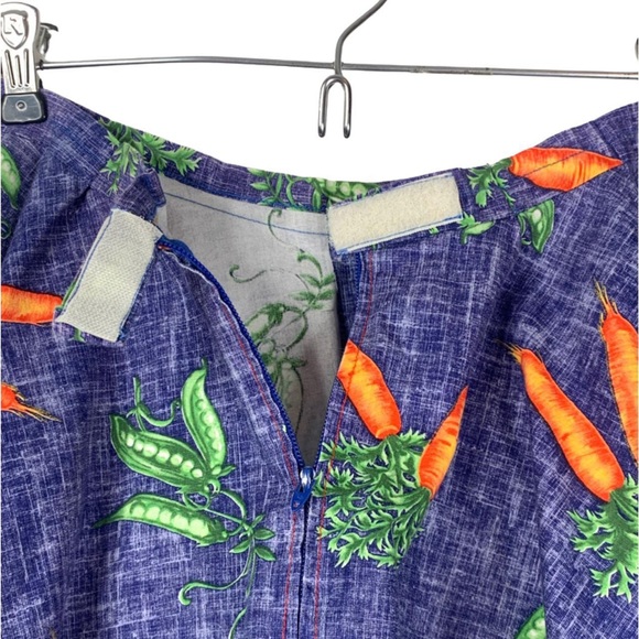 Handmade Peas + Carrots Cottage Core Denim print 2 pc Co Ord Top and Skirt Set - Picture 4 of 4